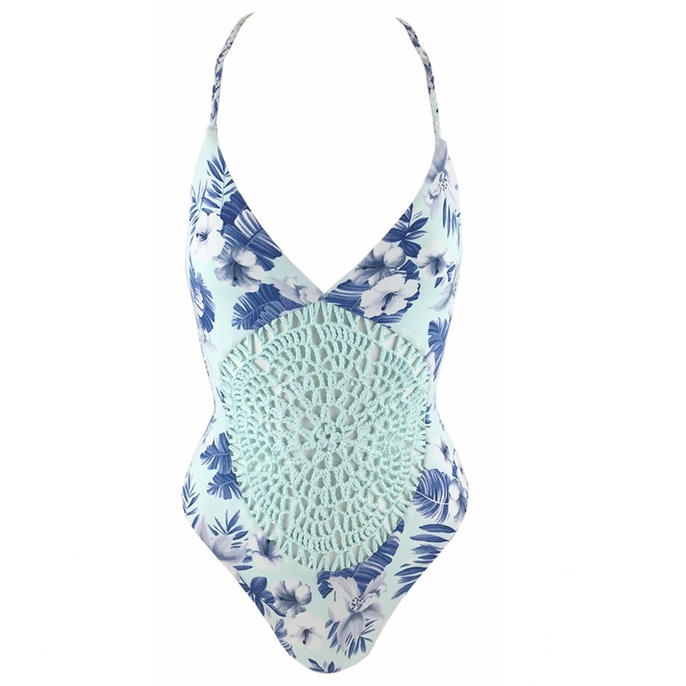 Frankie's Bikinis Poppy One Piece in Hawaiian Mist